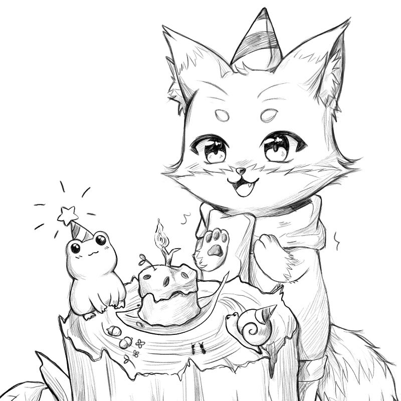 Postcard - Froggy Party