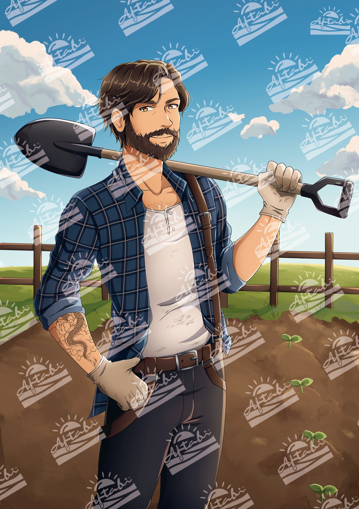 Signed Print 8x10 - Gabriel at Farm