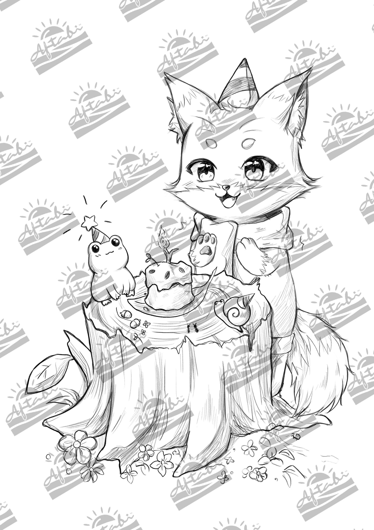 Postcard - Froggy Party